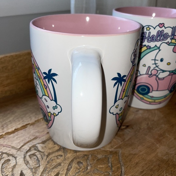 2 HELLO KITTY 🐱 Set of 2 large coffee mugs 🐱🌈 NWT🌈 - Picture 11 of 16